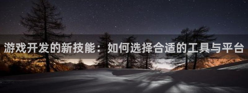 沐鸣2测速登陆：游戏开发的新技能：如何选择合适的工具与平台